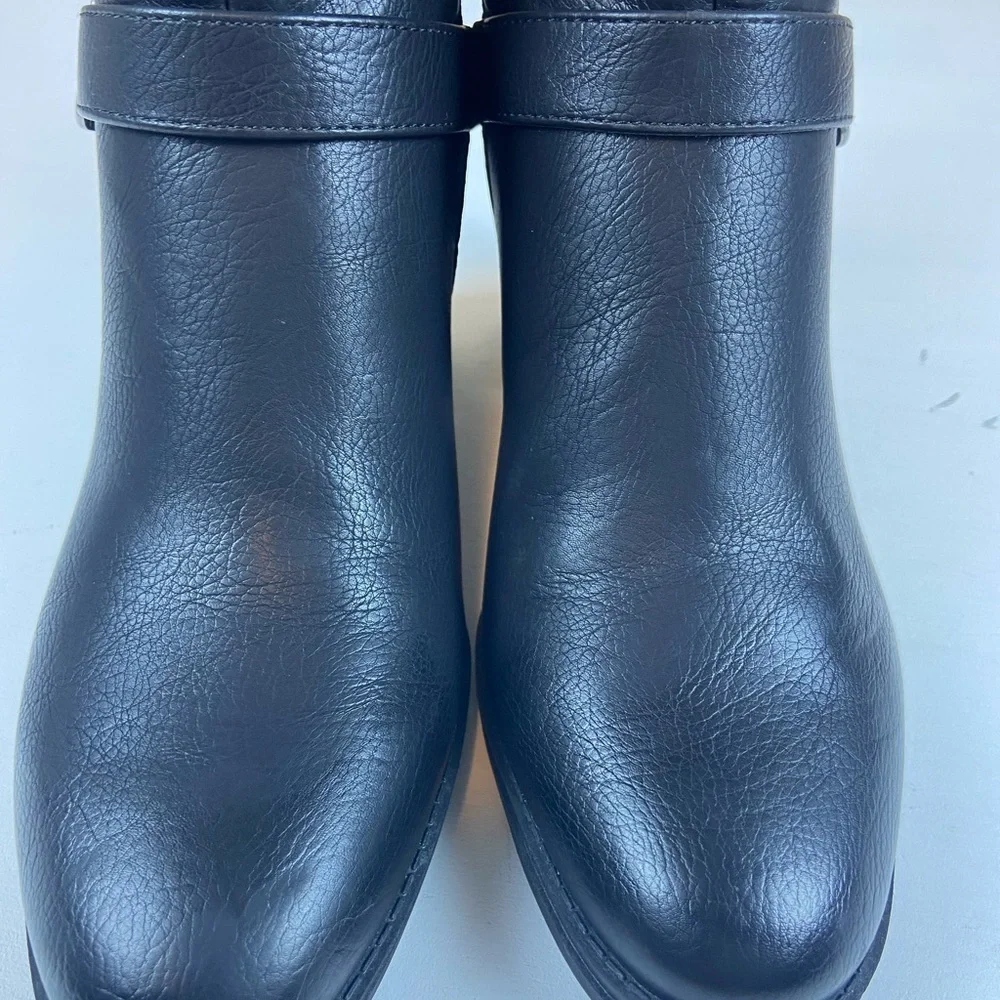 Soul Naturalizer Frost Wide Calf Black Knee High Boots 8.5W Block Heel NEW